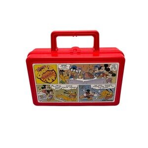 Vintage Pluto Mickey Disney Cook’d Comic Up Whirley Works Red Pencil / Lunch Box